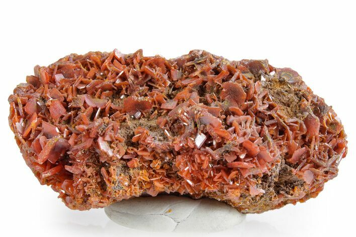 Fiery, Red-Orange Wulfenite Cluster - Kuruktag Mountains, China #361059